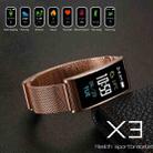 X3 0.96 inch Screen Display Steel Watch Band Bluetooth Smart Bracelet, IP68 Waterproof, Support Pedometer / Heart Rate Monitor / Sleep Monitor / Blood Pressure Monitor, Compatible with Android and iOS Phones(Blue) - 9