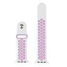 For Apple Watch Series 5 & 4 40mm / 3 & 2 & 1 38mm Fashionable Classical Silicone Sport Watchband(White Purple) - 2