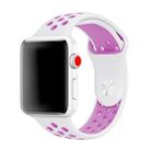 For Apple Watch Series 5 & 4 40mm / 3 & 2 & 1 38mm Fashionable Classical Silicone Sport Watchband(White Purple) - 6
