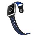 For Apple Watch Series 7 41mm / 6 & SE & 5 & 4 40mm / 3 & 2 & 1 38mm Fashionable Classical Silicone Sport Watch Band(Black Blue) - 2