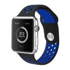 For Apple Watch Series 7 41mm / 6 & SE & 5 & 4 40mm / 3 & 2 & 1 38mm Fashionable Classical Silicone Sport Watch Band(Black Blue) - 4