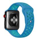 For Apple Watch Series 7 41mm / 6 & SE & 5 & 4 40mm / 3 & 2 & 1 38mm Fashionable Classical Silicone Sport Watch Band(Blue) - 1