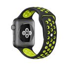 For Apple Watch Ultra 49mm&Watch Ultra 2 49mm / Series 10 46mm / 9&8&7 45mm / SE 3&SE 2&6&SE&5&4 44mm / 3&2&1 42mm Fashionable Classical Silicone Sport Watch Band(Black Yellow) - 1