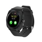 X5 1.33 inch Full IPS Capacitive Round Touch Screen Bluetooth 3.0 Silicone Strap Smart Watch Phone With Micro SIM Card Slot for All Android Smartphones, Support FM Radio / Pedometer / Remote Camera / Sleep Monitoring / Sedentary Reminder / Security Anti-loss Function, etc(Black) - 1