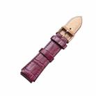 CAGARNY Simple Fashion Watches Band Gold Buckle Leather Watch Band, Width: 18mm(Purple) - 2