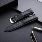 Lizard Texture Leather Strap  Watch Band, Size: 16mm(Black) - 1