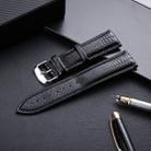 Lizard Texture Leather Strap  Watch Band, Size: 18mm(Black) - 1