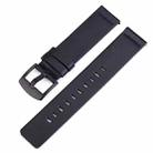 Smart Watch Black Buckle Leather Watch Band for Apple Watch / Galaxy Gear S3 / Moto 360 2nd, Specification: 24mm(Black) - 1