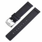 Smart Watch Silver Buckle Leather Watch Band for Apple Watch / Galaxy Gear S3 / Moto 360 2nd, Specification: 24mm(Black) - 1