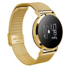 CV08 0.95 inch OLED Screen Display Steel Band Bluetooth Smart Bracelet, IP67 Waterproof, Support Pedometer / Blood Pressure Monitor / Heart Rate Monitor / Sedentary Reminder, Compatible with Android and iOS Phones(Gold) - 1