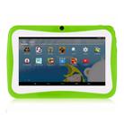 768 Kids Education Tablet PC, 7.0 inch, 1GB+8GB, Android 4.4 Allwinner A33 Quad Core Cortex A7, Support WiFi / TF Card / G-sensor, with Holder Silicone Case(Green) - 1