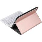 A06S Detachable Lambskin Texture Ultra-thin TPU Backlight Bluetooth Keyboard Leather Tablet Case with Stand For iPad mini 6(Rose Gold) - 4
