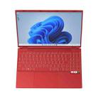 HONGSAMDE HL160G Notebook, 16 inch, 12GB+1TB, Windows 10 Intel Celeron N5095 Quad Core 2.0-2.9GHz, Support TF Card & WiFi & BT & HDMI (Red) - 1