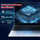 HONGSAMDE HSDQ156 Ultrabook, 15.6 inch, 8GB+256GB, Windows 10 Intel Celeron J3455 Quad Core Up to 2.5GHz, Support TF Card & Bluetooth & Dual WiFi & Mini HDMI, US Plug(Silver) - 11
