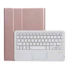 AW11-A Detachable Lambskin Texture Ultra-thin TPU Bluetooth Keyboard Leather Tablet Case with Touchpad & Stand For Huawei MatePad 11 2021(Rose Gold) - 1