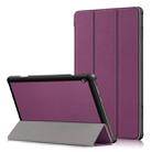 3-folding Custer Texture Deformation Flip Leather Case for Lenovo Tab M10 TB-X605F / X505F(Purple) - 1