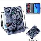 Tiger Pattern Horizontal Flip Leather Case for Huawei MediaPad M5 Lite 10.1, with Holder & Card Slot & Wallet - 1