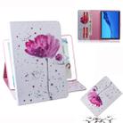 Purple Orchids Pattern Horizontal Flip Leather Case for Huawei MediaPad M5 Lite 10.1, with Holder & Card Slot & Wallet - 1