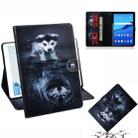 Wolf and Dog Pattern Horizontal Flip Leather Case for Huawei MediaPad T5, with Holder & Card Slot & Wallet - 1