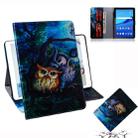Oil Owl Pattern Horizontal Flip Leather Case for Huawei MediaPad T5, with Holder & Card Slot & Wallet - 1