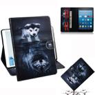 Wolf and Dog Pattern Horizontal Flip Leather Case for Amazon Kindle Fire HD 8 2015/2016/2017/2018, with Holder & Card Slot & Wallet - 1