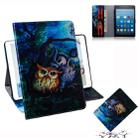 Oil Owl Pattern Horizontal Flip Leather Case for Amazon Kindle Fire HD 8 2015/2016/2017/2018, with Holder & Card Slot & Wallet - 1