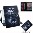 Wolf and Dog Pattern Horizontal Flip Leather Case for Amazon Kindle Fire HD 10 2015/2017, with Holder & Card Slot & Wallet - 1