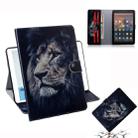Lion Pattern Horizontal Flip Leather Case for Amazon Kindle Fire HD 10 2015/2017, with Holder & Card Slot & Wallet - 1