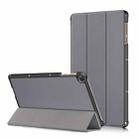 Custer Painted 3-folding Holder Tablet PC Leather Case For Honor Pad 7 10.1inch/X8/X8 Lite(Grey) - 1