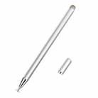 JD02 Universal Magnetic Pen Cap Pan Head + Fiber Cloth 2 in 1 Stylus Pen for Smart Tablets and Mobile Phones (Silver) - 1