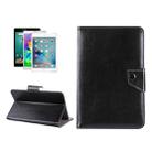 9 inch Tablets Leather Case Crazy Horse Texture Protective Case Shell with Holder for ONDA V891w, Ramos i9s Pro & Win8, Colorfly i898W & i898A(Black) - 1