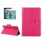 9 inch Tablets Leather Case Crazy Horse Texture Protective Case Shell with Holder for ONDA V891w, Ramos i9s Pro & Win8, Colorfly i898W & i898A(Magenta) - 1