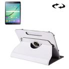 8 inch Tablets Leather Case Crazy Horse Texture 360 Degrees Rotation Protective Case Shell with Holder for Galaxy Tab S2 8.0 T715 / T710, Cube U16GT, ONDA Vi30W, Teclast P86(White) - 1