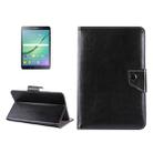 8 inch Tablets Leather Case Crazy Horse Texture Protective Case Shell with Holder for Galaxy Tab S2 8.0 T715 / T710, Cube U16GT, ONDA Vi30W, Teclast P86(Black) - 1