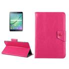 8 inch Tablets Leather Case Crazy Horse Texture Protective Case Shell with Holder for Galaxy Tab S2 8.0 T715 / T710, Cube U16GT, ONDA Vi30W, Teclast P86(Magenta) - 1