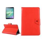 8 inch Tablets Leather Case Crazy Horse Texture Protective Case Shell with Holder for Galaxy Tab S2 8.0 T715 / T710, Cube U16GT, ONDA Vi30W, Teclast P86(Red) - 1