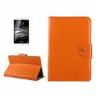7 inch Tablets Leather Case Crazy Horse Texture Protective Case Shell with Holder for Galaxy Tab A 7.0 (2016) / T280 & Tab 4 7.0 / T230 & Tab Q T2558, Colorfly G708, Asus ZenPad 7.0 Z370CG, Huawei MediaPad T1 7.0 / T1-701u(Orange) - 1