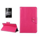 7 inch Tablets Leather Case Crazy Horse Texture Protective Case Shell with Holder for Galaxy Tab A 7.0 (2016) / T280 & Tab 4 7.0 / T230 & Tab Q T2558, Colorfly G708, Asus ZenPad 7.0 Z370CG, Huawei MediaPad T1 7.0 / T1-701u(Magenta) - 1