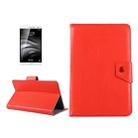 7 inch Tablets Leather Case Crazy Horse Texture Protective Case Shell with Holder for Galaxy Tab A 7.0 (2016) / T280 & Tab 4 7.0 / T230 & Tab Q T2558, Colorfly G708, Asus ZenPad 7.0 Z370CG, Huawei MediaPad T1 7.0 / T1-701u(Red) - 1