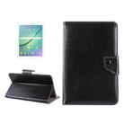 10 inch Tablets Leather Case Crazy Horse Texture Protective Case Shell with Holder for Asus ZenPad 10 Z300C, Huawei MediaPad M2 10.0-A01W, Cube IWORK10(Black) - 1