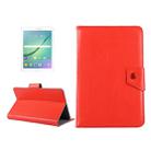 10 inch Tablets Leather Case Crazy Horse Texture Protective Case Shell with Holder for Asus ZenPad 10 Z300C, Huawei MediaPad M2 10.0-A01W, Cube IWORK10(Red) - 1