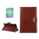 10 inch Tablets Leather Case Crazy Horse Texture Protective Case Shell with Holder for Asus ZenPad 10 Z300C, Huawei MediaPad M2 10.0-A01W, Cube IWORK10(Brown) - 1