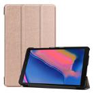 Custer Texture Horizontal Flip Leather Case for Galaxy Tab A 8.0 (2019) P205 / P200, with Three-folding Holder (Rose Gold) - 1