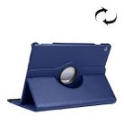 Litchi Texture Horizontal Flip 360 Degrees Rotation Leather Case for Huawei MediaPad T5 10.1, with Holder (Dark Blue) - 1