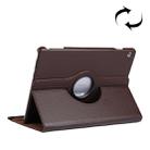 Litchi Texture Horizontal Flip 360 Degrees Rotation Leather Case for Huawei MediaPad T5 10.1, with Holder (Brown) - 1