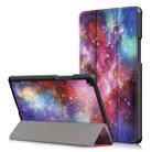 Galaxy Pattern Custer Texture Horizontal Flip PC Leather Case for Xiaomi Mi Pad 4 Plus, with Three-folding Holder & Sleep / Wake-up Function - 1