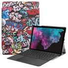 Graffiti Pattern Colored Painted Horizontal Flip PU Leather Case for Microsoft Surface Pro 4 / 5 / 6 12.3 inch, with Holder & Pen Slot - 1