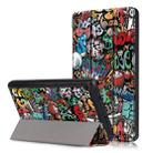 Graffiti Pattern Colored Drawing Horizontal Flip Leather Case for Amazon New Fire 7 2019, with Three-folding Holder - 1