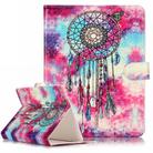 For 10 inch Tablet PC Butterfly Wind Chimes Pattern universal Horizontal Flip Leather Case with Holder & Card Slots & Wallet(Purple) - 1