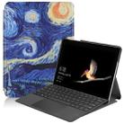 Starry Sky Pattern Colored Painted Horizontal Flip PU Leather Case for Microsoft Surface Go 10 inch, with Holder & Pen Slot - 1